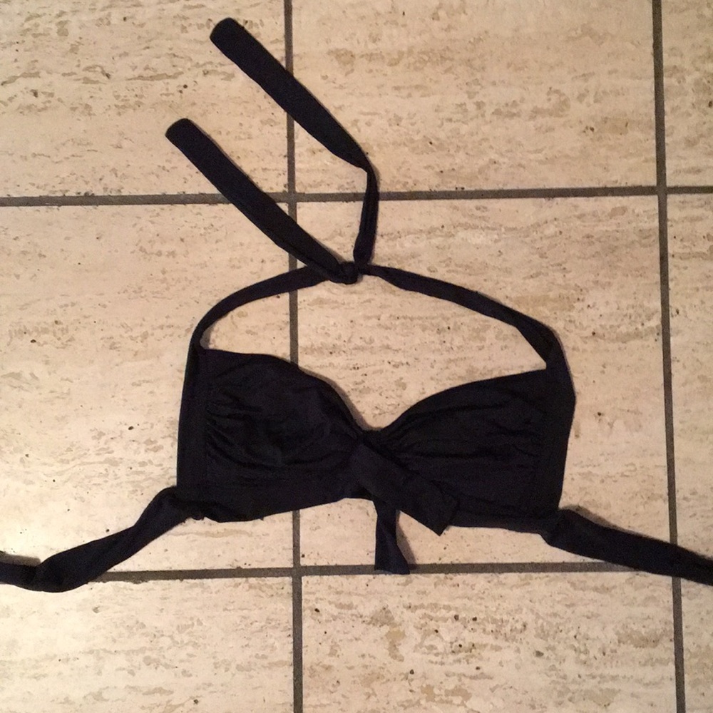 Mossimo Black Bikini Top with tie in front